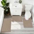 thumbnail image 6 of Bathroom Rugs Sets 3 Pieces, Ultra Thin Bath Mats Fit Under Door, Absorbent Quickly Dry Rubber Backing Braided Bath Mat Set, 6 of 10