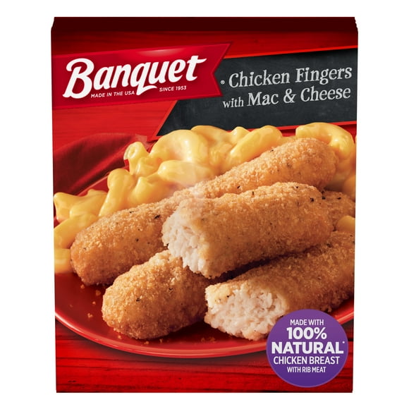 Banquet Chicken Fingers with Mac and Cheese, Frozen Meal, 6.5 oz (Frozen)