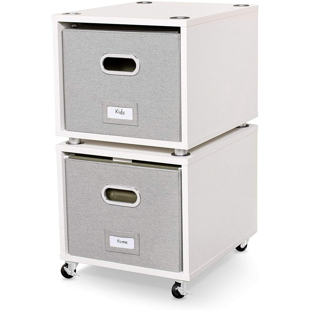 BirdRock Home Rolling File with 2 Lateral Drawers ? Decorative