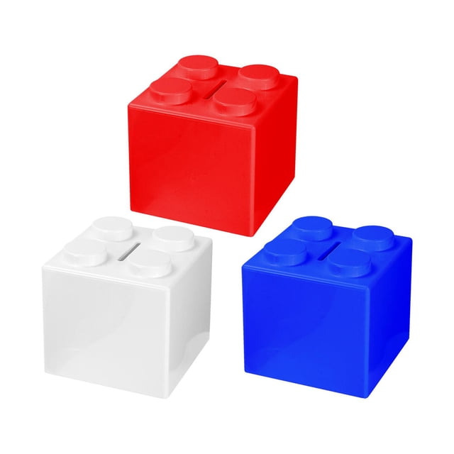 Paquete 50 piezas Alcancía en forma de cubo rojo 9 x 8.8
