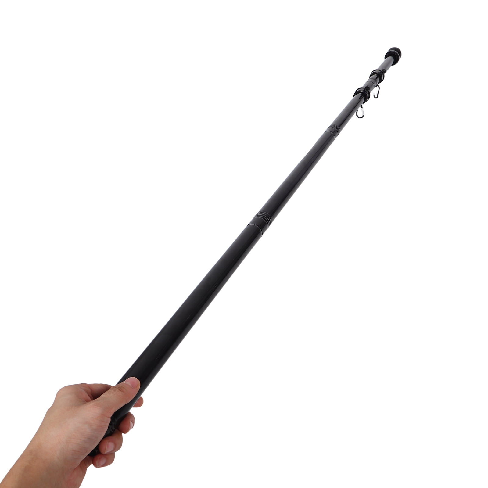 SEWOART 1Set Black Stainless Steel Flagpole Kit Outdoor Sectional Design Heavy Duty Metal Pole for House Yard Boat