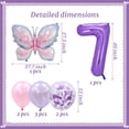 thumbnail image 2 of Set de globos Antwhale 7 mariposa morada para fiesta, 2 of 4