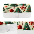 thumbnail image 4 of Christmas Tree PU Leather Jewelry Box with Removable Compartment and Earring Holder, Portable Travel Organizer, 4 of 6