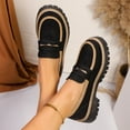 thumbnail image 2 of Black Women Fashion Color Matching Round Toe Loafers For Spring Summer Casual Outdoor Indoor Comfort Footwear With Lightweight Construction And Secure Fit, 2 of 7