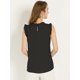 thumbnail image 5 of Allegra K Blusas Elegante Sin Mangas Vintage De La Década De 1950 Con Volantes Para Oficina De Negocios Para Mujer Negro M, 5 of 6