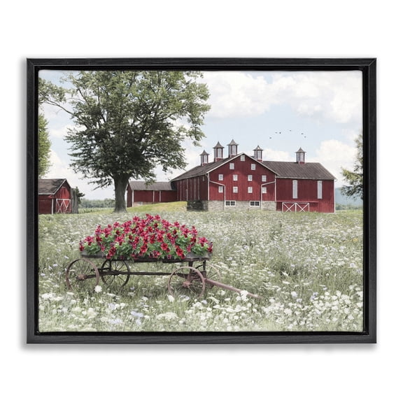 Stupell Industries Old Milton Farm Black Framed Floater Canvas Wall Art, design by Lori Deiter