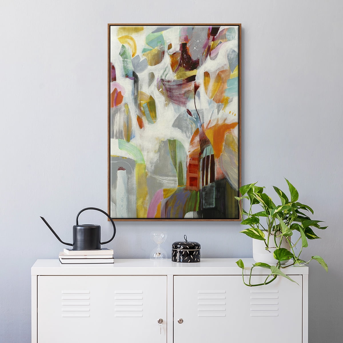 Renewal Framed Premium Gallery Wrapped Canvas - Ready to Hang - 27 x 41 - Walnut Floating Frame