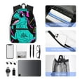 thumbnail image 6 of Lsque Rex Dinosaur With Sunglasses Classic Casual Backpack - Large Capacity Water-Resistant Backpack for School, Work, Travel, and Outdoor Activities, 6 of 8