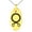 Gold, variant on Stainless Steel Troll Cross Viking Norse Engraved Small Oval Charm Pendant Necklace