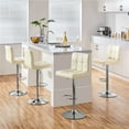 thumbnail image 3 of Topeakmart 2pcs Adjustable PU Leather Counter Bar Stools with Backrest, Beige, 3 of 8
