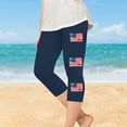 thumbnail image 6 of Ugoldhm 4th Of July Print Girls Capris Pant Slim Sport Casual Fashion Yoga Summer Cropped Leggings Size 2-13, 6 of 8