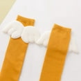 thumbnail image 6 of SPRING PARK Kids Girls Candy Color Cute Angle Wing Elastic Knee High Socks Cotton Stockings Casual Outdoor Leg Warmers, 6 of 7