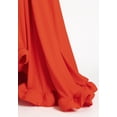 thumbnail image 3 of ELOQUII Women's Plus Size Dramatic One-Shoulder Ruffle Gown, 3 of 3
