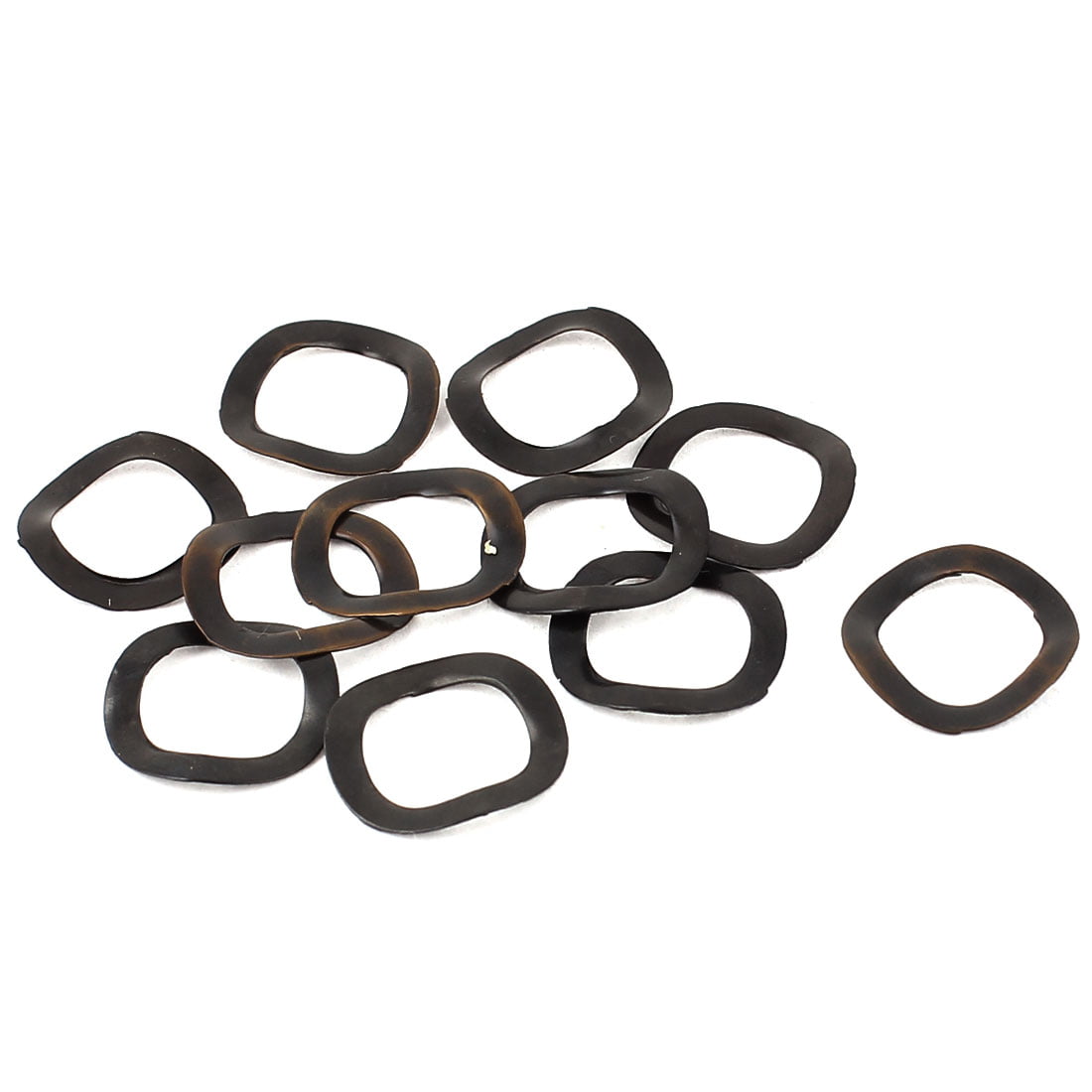 10 Pieces Black Metal Wave Crinkle Spring Washer 14mm x 21mm x 0.3mm 