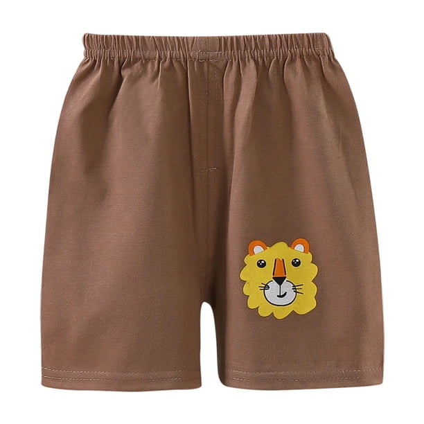 Odeerbi 1-7 Años Niños Niñas Verano Pantalones Cortos Algodón Impresión Lindo Playa Pantalones Cortos Color Sólido Casual Deportes Pantalones Cortos