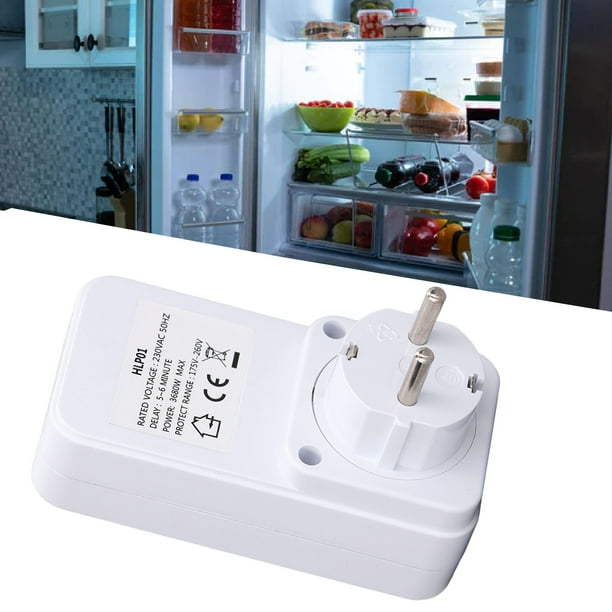 Enchufe De Protección Para Refrigerador, PC Con Retardo De 5-6 Minutos, Protector De Voltaje Para Refrigerador, Enchufe Europeo De 230V Para Oficina