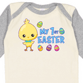 thumbnail image 4 of Inktastic My 1st Easter with Chick and Easter Eggs Boys Long Sleeve Baby Bodysuit, 4 of 5