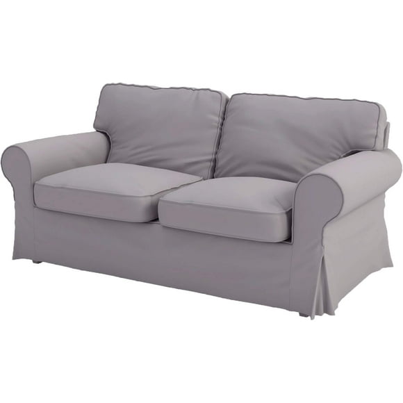 The Dense Cotton Ektorp Loveseat Cover Replacement is Custom Made Compatible for IKEA Ektorp Loveseat Sofa Slipcover (Cotton Light Gray)