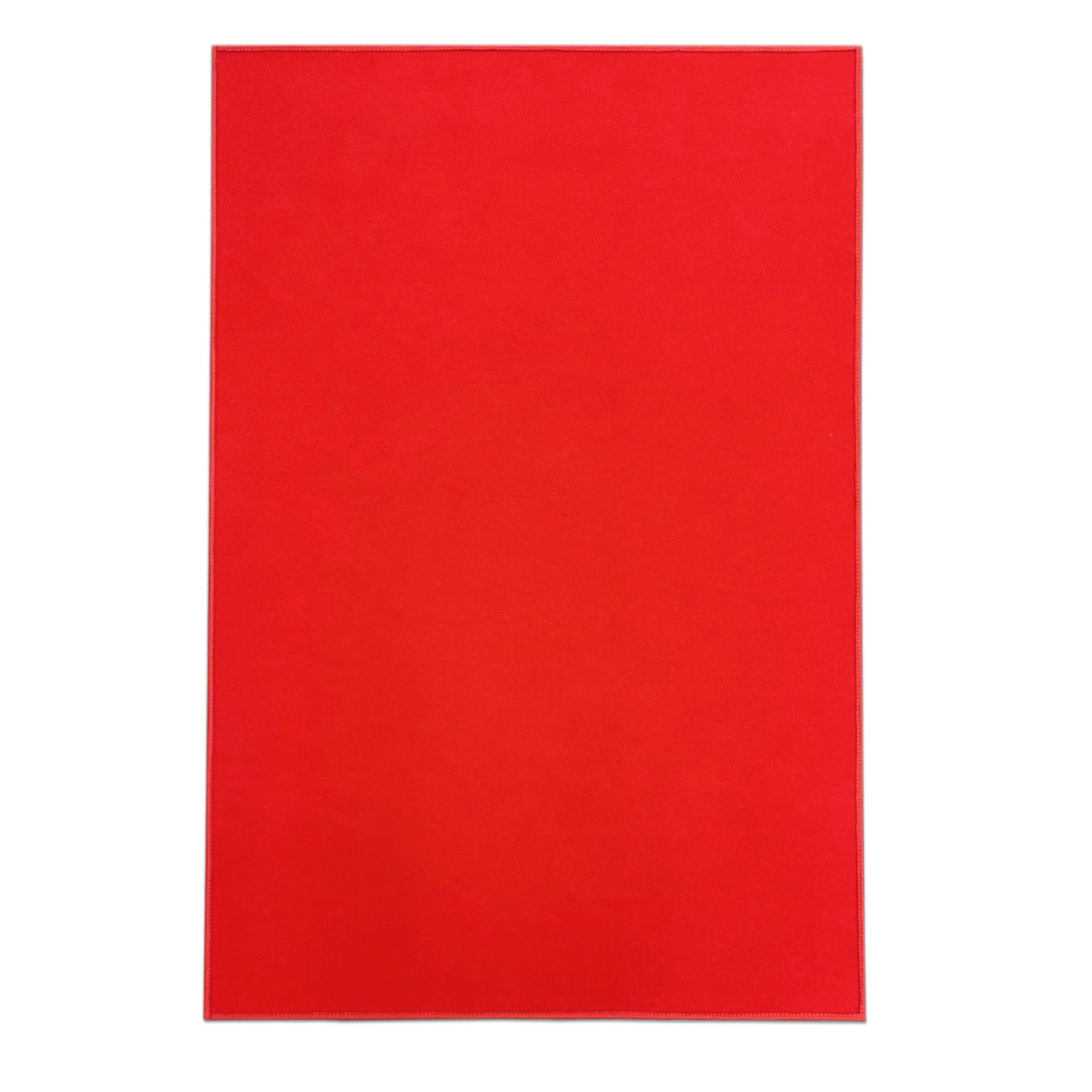 Koeckritz Rugs Economical Bright Red 8' Round Area Rug, Soft & Durable for Indoors/Outdoors