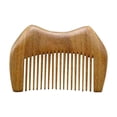 thumbnail image 1 of EeaseCA Portable Anti-static Hair Comb Green Sandalwood Exquisite Massage Comb for Women, 1 of 7