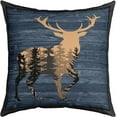 thumbnail image 3 of Set of 4 Vintage Bear Throw Pillow Covers,Cabin Deer Hunting Cushion Case for Home Living Room Decor, Reversible Farmhouse Wolf Animals Navy Blue Decorative Throw Cushion Case, 18x18 Inches, 3 of 6