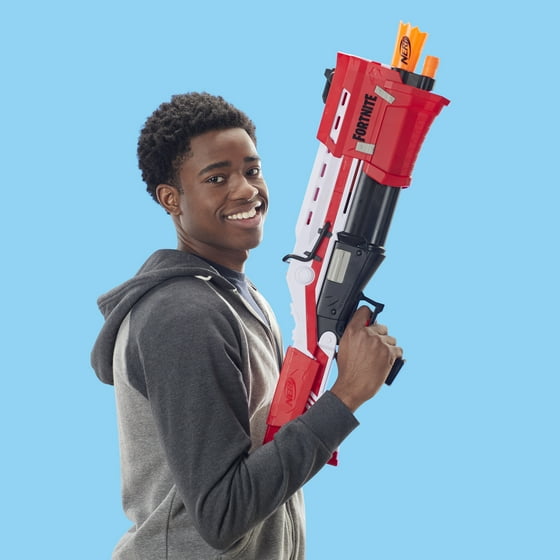 nerf fortnite ts nerf mega pump action dart blaster with 8 nerf mega darts walmart com - spark plug fortnite