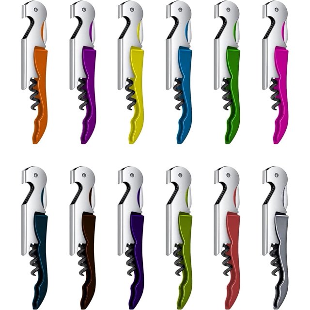 Woeilo Professional Wine Opener Best Bottle Opener For Beer or Wine All-In-One Waiters Corkscrew The Favored Choice of Sommeliers Waiters and Bartenders Around the World 12Packs