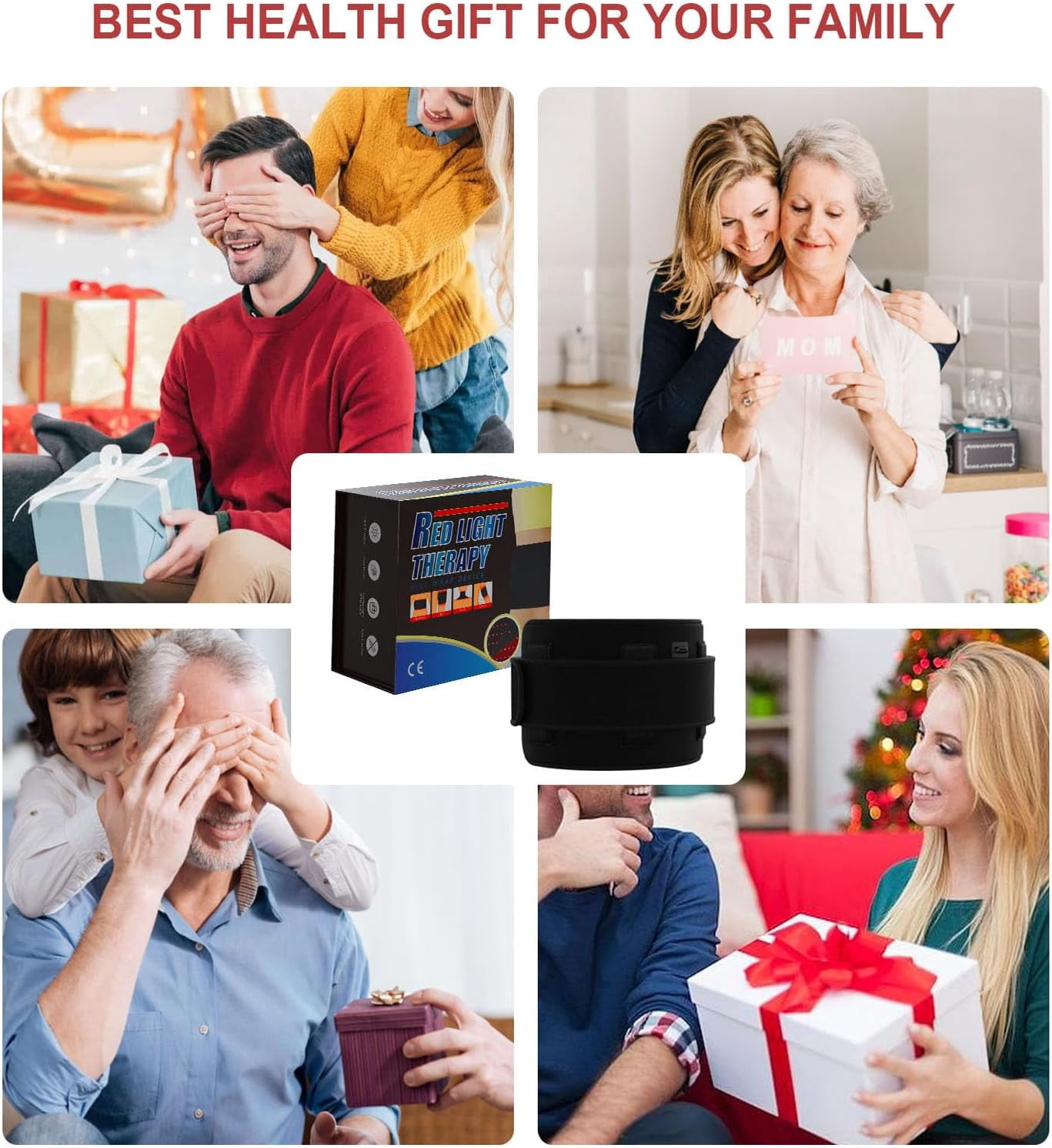 Red Light Belt,384 PCS  Lamp Beads, Red & Infrared Light For Body ,Joint&Back Deep Tissue,Flexible & Detachable Deep Pad With Timer