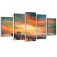 thumbnail image 2 of Pont en Bois sous Ciel Coloré - Impression sur Toile Pont de Mer, 2 of 3