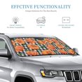 thumbnail image 3 of Fuzoiu Autumn Pumpkins Gingham Print Car Windshield Sunshade,Foldable Reflective Sun Visor,Windshield Sun Shade,UV Rays Sun Visor Shade,Auto Front Sun Shield Shade-Medium, 3 of 8