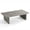 Gray + MDF + Modern, variant on FENGFAN Rectangular Faux Travertine Coffee Table Split Top Thick Slab Legs MDF Engineered Wood Beige Stone Look Minimalist Single Pack