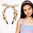 thumbnail image 2 of Unique Bargains 1 Pc Exquisite Bow Headbands for Women Beige, 2 of 6