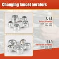 thumbnail image 3 of Faucet Aerator Removal Wrench, Furenl 6-In-1 Faucet Removal Tool - Metal Key with Front & Reverse Threads for Bathroom & Kitchen, 3 of 6