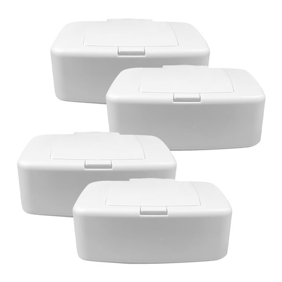WORGEOUS  4 Pcs Wipes Carrying Bag Small Dispenser Wet Storage Box Travel