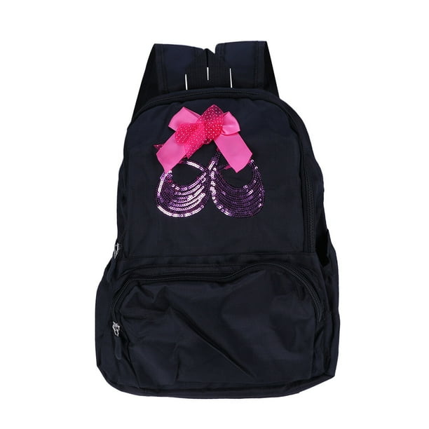 EeaseMX Mochila infantil creativa con estampado de ballet, bolsa informal de lona para estudiantes universitarias (negra)