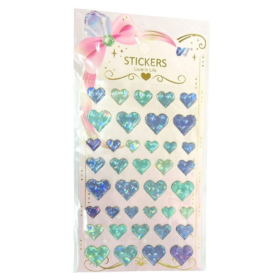 Puffy Love Heart Stickers: 1CT