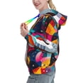 thumbnail image 2 of Salouo Abstract Jazz Instrumental Pattern Hoodie Sweatshirts for Women, Autumn Pullover Hoodie Workout Sweat Women's Long Sleeve Preppy Sweatshirts-Medium, 2 of 7