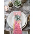 thumbnail image 2 of Pink Christmas Tree Cloth Napkins Set of 6 Reusable Dinner Napkins, Pink Xmas Tree Snowflake Luxury Cocktail Napkin Washable Table Napkins for Wedding/Holiday Party/Baby Shower 20"x20", 2 of 7