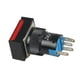 thumbnail image 4 of Interruptor pulsador momentáneo rectangular de 16 mm, lámpara LED de 5 pines, CC 24 V, SPDT rojo, 4 of 9