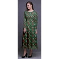 thumbnail image 3 of Bimba Ikat Women Printed Smocked Waist Long Casual Maxi RuffleÂ&nbsp;Dress-Medium, 3 of 5