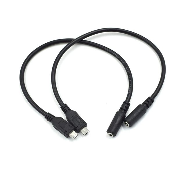 Câble Adaptateur Audio Micro 5 Broches vers 3,5 mm pour Casque et Micro