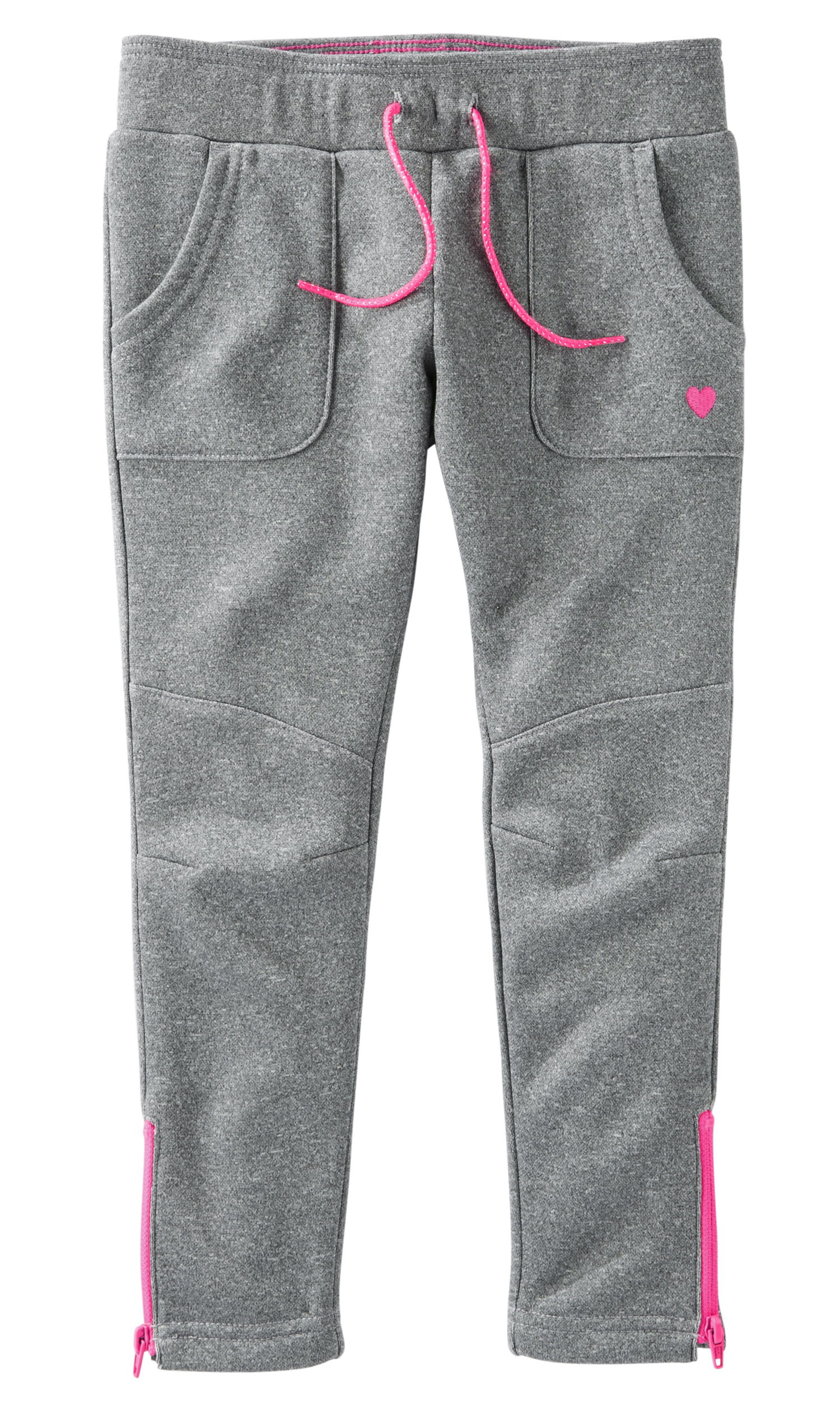 NWT OshKosh B'Gosh Toddler Girls' 3T Gray Sweatpant Leggings w/ Jeweled Trim $26 