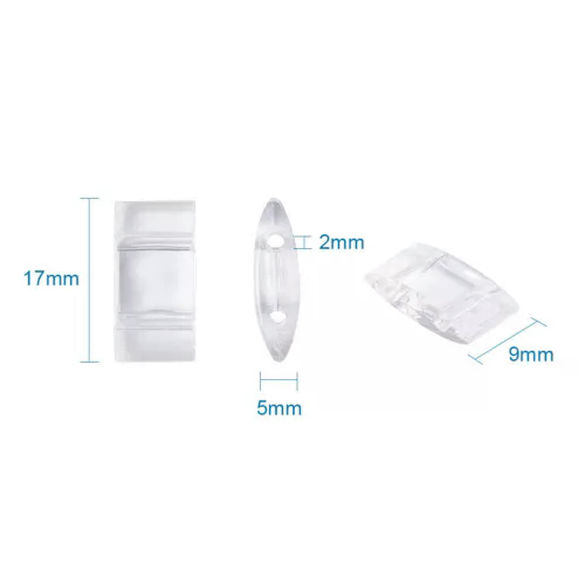 U8MO 780pcs/500g Acrylic Carrier Beasd Rectangle 2-Hole Peyote Jewelry Bases 17x9mm-Orange