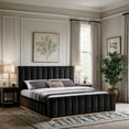 thumbnail image 5 of Meridian Furniture Amara Black Velvet Upholstered King Bed, 5 of 10