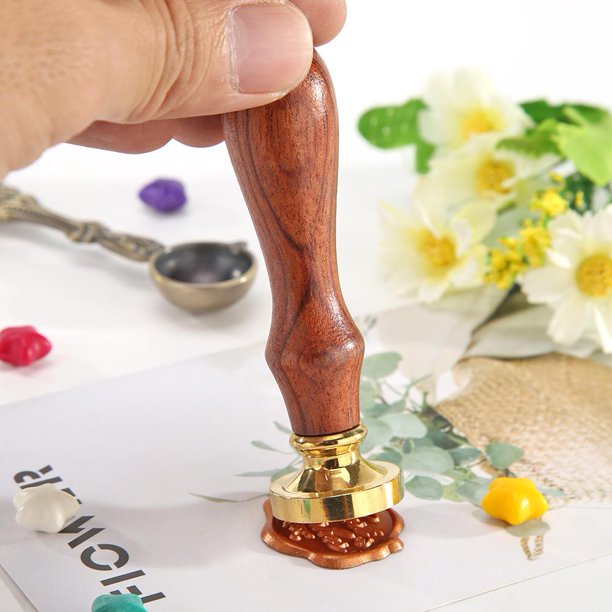 Sello de cera sello planta impreso fuego pintura estampado DIY sobres (C199)