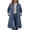 Blue, variant on Women’s Long Button Down Trench Coat Classic Lapel Collar Long Sleeve Lined Casual Jacket Fashion Elegant Outerwear White 2XL