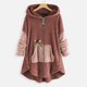 thumbnail image 1 of Puntoco Tops de abrigo con capucha de manga larga y bolsillos casuales de talla grande para mujer Puntoco Puntoco-1, 1 of 4