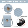 thumbnail image 3 of Bolso pequeño de Pu para mujer, minibolso bandolera pequeño, bolso para teléfono móvil con rombos a la moda, 3 of 5