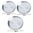 thumbnail image 5 of Hyasfey Stainless Steel Dinner Plates Round Thickened Salad Plates Home Kitchen BBQ Salad Serving Plate Tablewear, 5 of 7