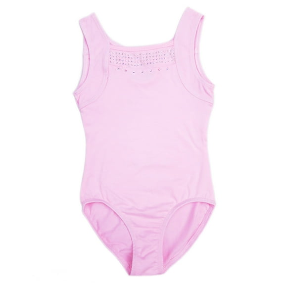 Wenchoice Pink Rhinestone Key Hole Leotard Girl'S L(5Y-6Y)
